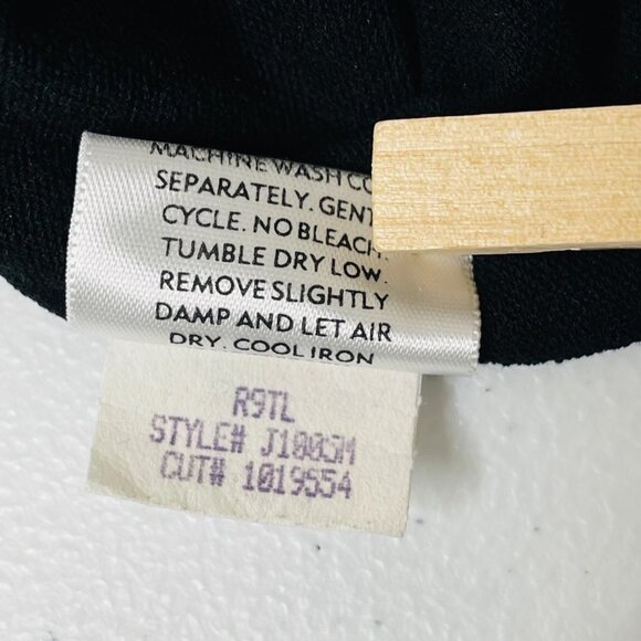 Eileen Fisher Women's Black Open Front Cardigan Sweater‎ Size L Pockets Stretch - Picture 5 of 9